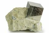 Natural Pyrite Cube In Rock - Navajun, Spain #337880-1